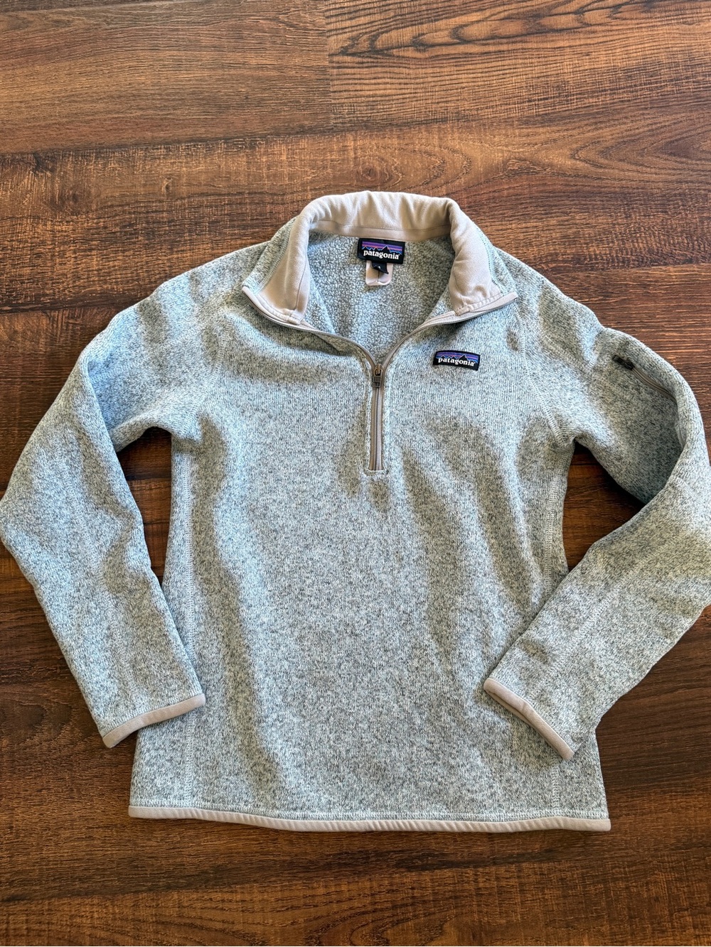 Patagonia Light Heather Blue 3/4 Zip- Small